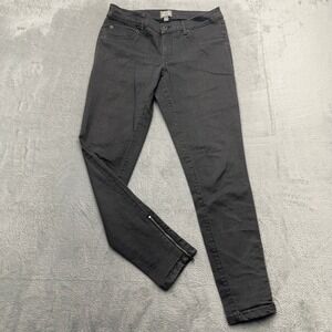 Converse One Star Skinny Leg Jeans Womens 8 Gray Denim Cotton Stretch Ankle Zip